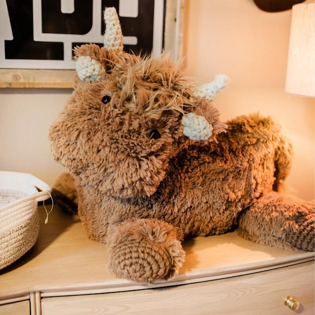 warmies Vache en peluche douce chauffante au micro-ondes avec parfum relaxant de lavande warmies Vache en peluche douce chauffante au micro-ondes avec parfum relaxant de lavande