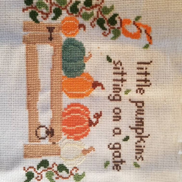 Five Little Pumpkins Cross Stitch Pattern PDF Instant Download - Etsy