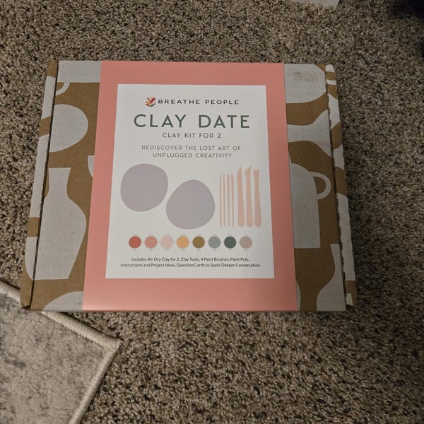 Clay Date Night Pottery Kit for Couples With Conversation Cards - Etsy
