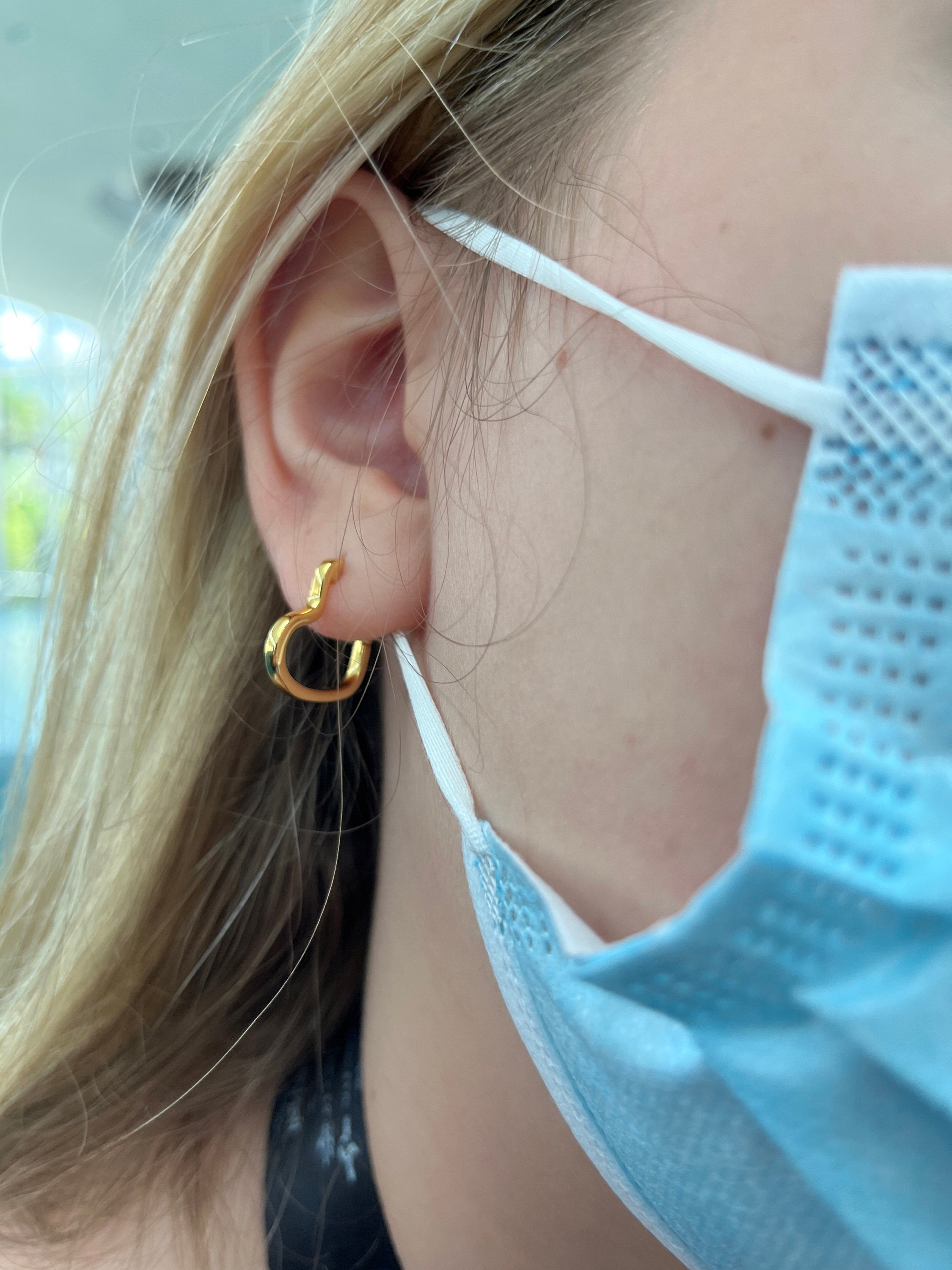 Heart Hoops by Caitlyn Minimalist • Gold Heart Hoop Earrings • Minimalist Earrings • Perfect Gift for Her • Gifts for Women • ER105
