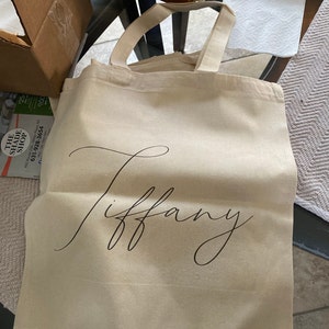 Personalized Script Tote Bag Wedding Welcome Bag - Etsy