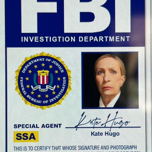 CUSTOMIZABLE FBI X Files Special Agent Personalized Card Badge, TV Show