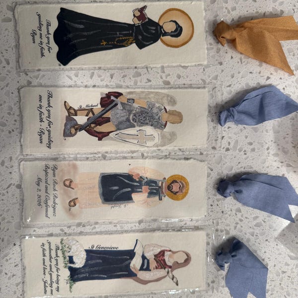 Watercolor Bookmarks Male Saints & Religious - Etsy