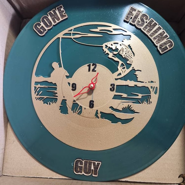 Fishing Clock Face Laser File Svg, Pdf, Eps, Png, Cdr - Etsy