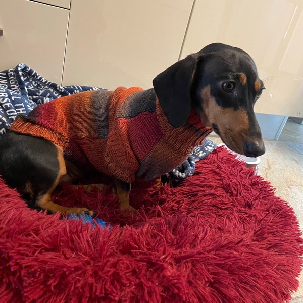 Rollkragenpullover Für Dackel - Warmer Winterpulli Für Teckel In Braun, Größe L, Maschinenwaschbar