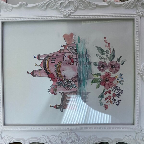 Princess Castle ART PRINT Set of 4 for Nursery Girls Bedroom Decor ...