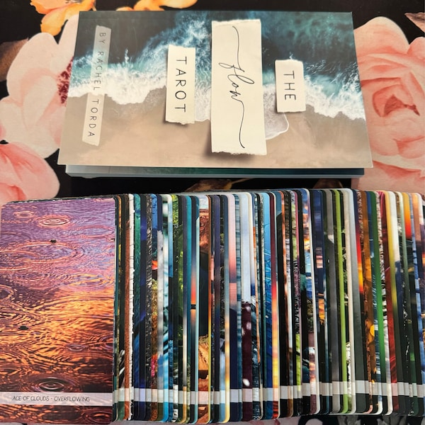 Flow Tarot deck featuring water-themed imagery