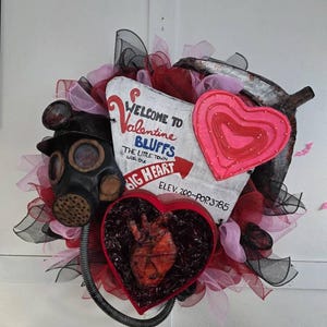 My Bloody Valentine Inspired Wreath. Halloween Decor. Gore for the