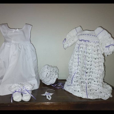 Christening Slip Crochet Dress Slip Infant Child Girl Slip Round Neck ...