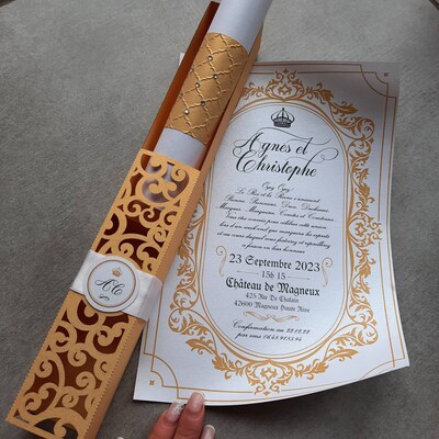 Scroll Wedding Invitations. Scroll Invitation Quinceanera. Laser Cut ...