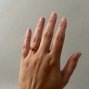 Customer photo from Jillian, Dainty Raw Citrine Ring in Yellow Gold