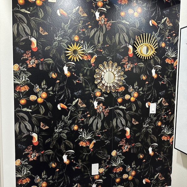 Dark Botanical Wallpaper Secret Garden at Night | Botanical Secret