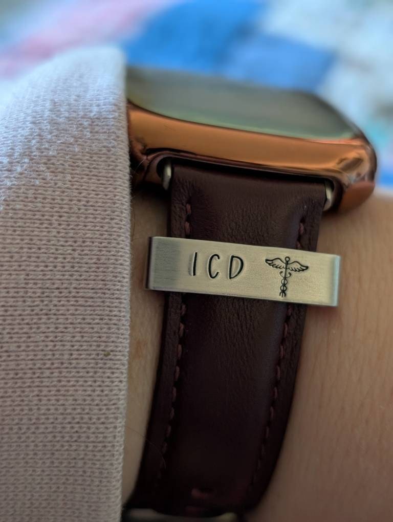 Custom Medical Alert Smart Watch Charm, Personalized Watch Band Charm, Medical ID Watch Band Slide Charm, Allergy Condition Emergency Alert