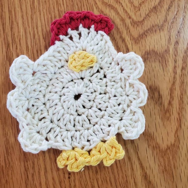 Penny Rug Coaster Pattern Henny Penny Coaster Digital Crochet Pattern, Instant Download Easy Mug ...