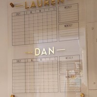 Personalized Chore Chart for 2 Kids, Acrylic Dry Erase Board, Family ...