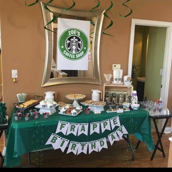 Starbucks Birthday Coffee Lover Printable Banner, Instant Download ...