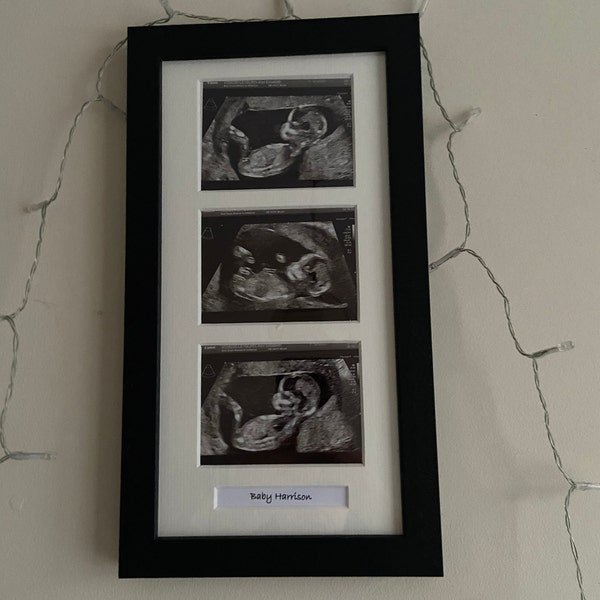 Baby Scan Photo Frame - Multi Aperture Frame for Three Scan Sized ...