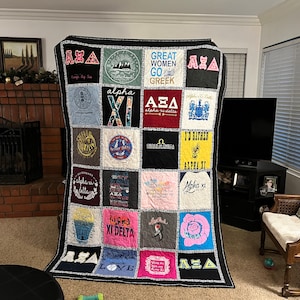 T-shirt Quilt Custom Made Memory Quilt Made From 9 49 - Etsy