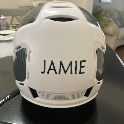 Vinyl Custom Name Decal, Personalized Stickers for Bike Helmet ...