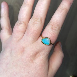 Customer photo from Rebecca, Raw Australian Opal Ring