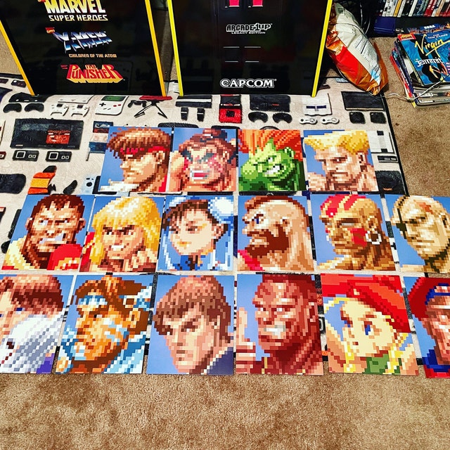 Retro Mortal Kombat II Arcade Character Select Screen Posters 12 5x7  Individual Portraits 