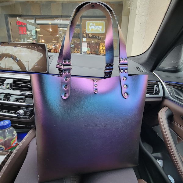 Carry All Iridescent Tote - Light Blue main image 1