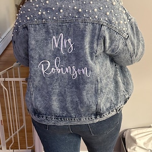 Embroidered Bride Denim Jacket, Bride Jean Jacket, Future Mrs Jacket ...