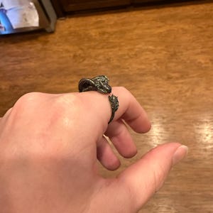 GNOCE Anello Sdentato Dragon Trainer In Argento 925, Con Pietra Cuore, Anello Fantasy Regalo Per Lei, Gioiello Con Scatola - 2
