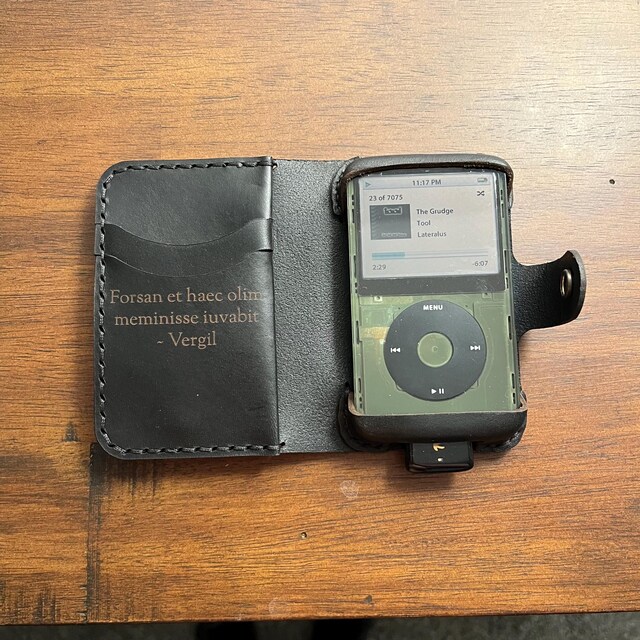 Ipod Classic Leather Wallet Case 4th Through 7th Gen 20gb Through