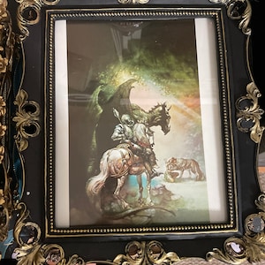 The Dragon and the George Boris Vallejo Vintage Fantasy Art Girl Power ...