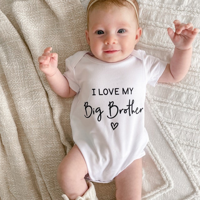 I love my big brother on sale personalised baby clothes