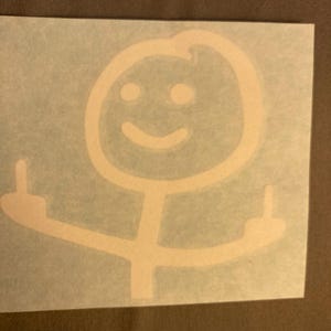 Stick Figure Flipping off Vinyl Decal - Etsy