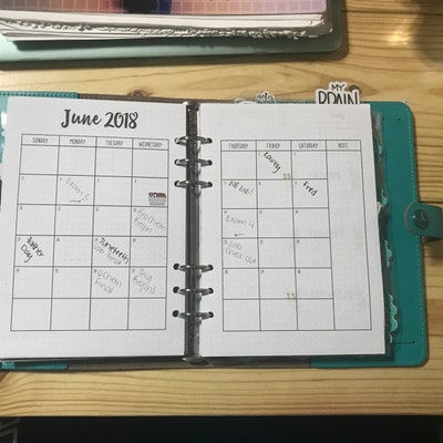 A5 Weekly Layout on 2 Pages Bullet Journal Printable - Etsy