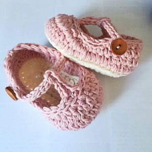 Crochet Baby Pattern Tali T-strap Baby Crochet 3 Sizes Newborn 12 ...