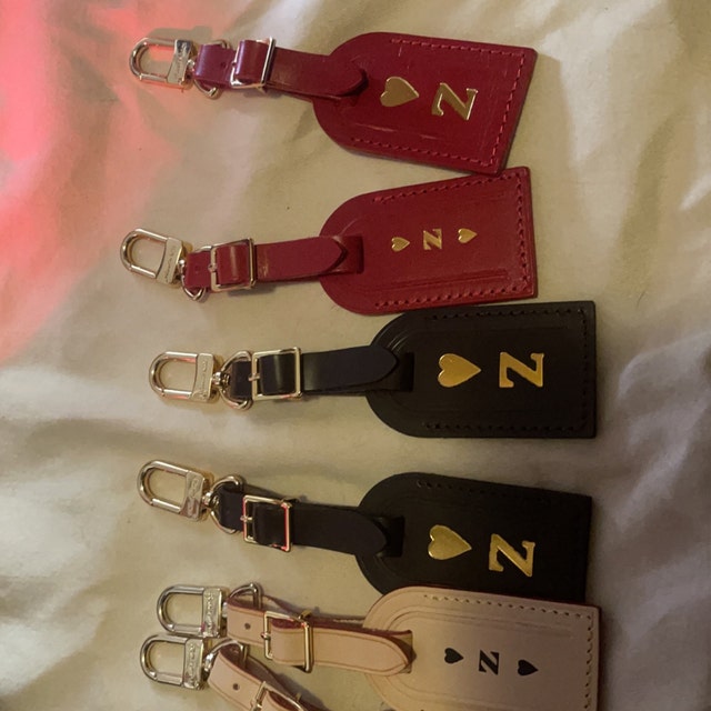 Vachetta Leather Brown Red and Black Luggage Tags Hot 