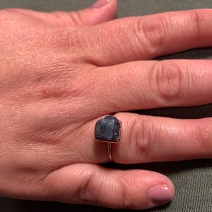 Customer photo from Keith, Raw Sapphire Ring in Yellow Gold