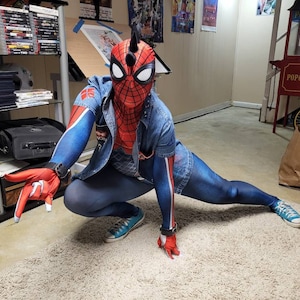 Spider Punk Spider Suit Costume Cosplay Spider-punk no Jacket Across the  Spider-verse Adult / Kids 