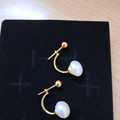 Natural 14K Gold Filled Pearl Stud Earrings Dainty Freshwater - Etsy