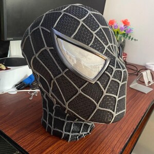 サム・ライミ版スパイダーマンマスク、フェイスシェルと3Dラバーウェブ