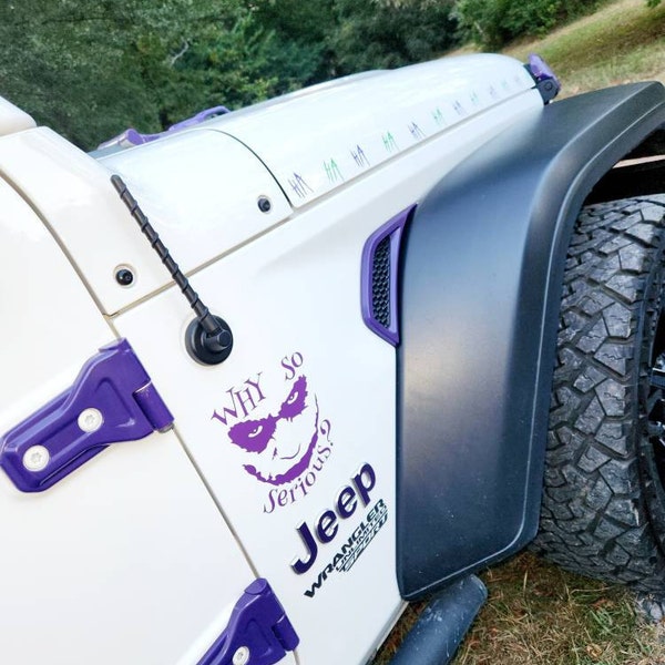 Adesivo Auto Joker Why So Serious? – Decal In Vinile Multicolore Per Finestrini