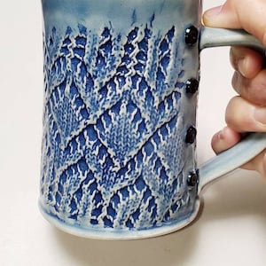 Knitted Mug Handmade Ceramic Mug MADE to ORDER Etsy