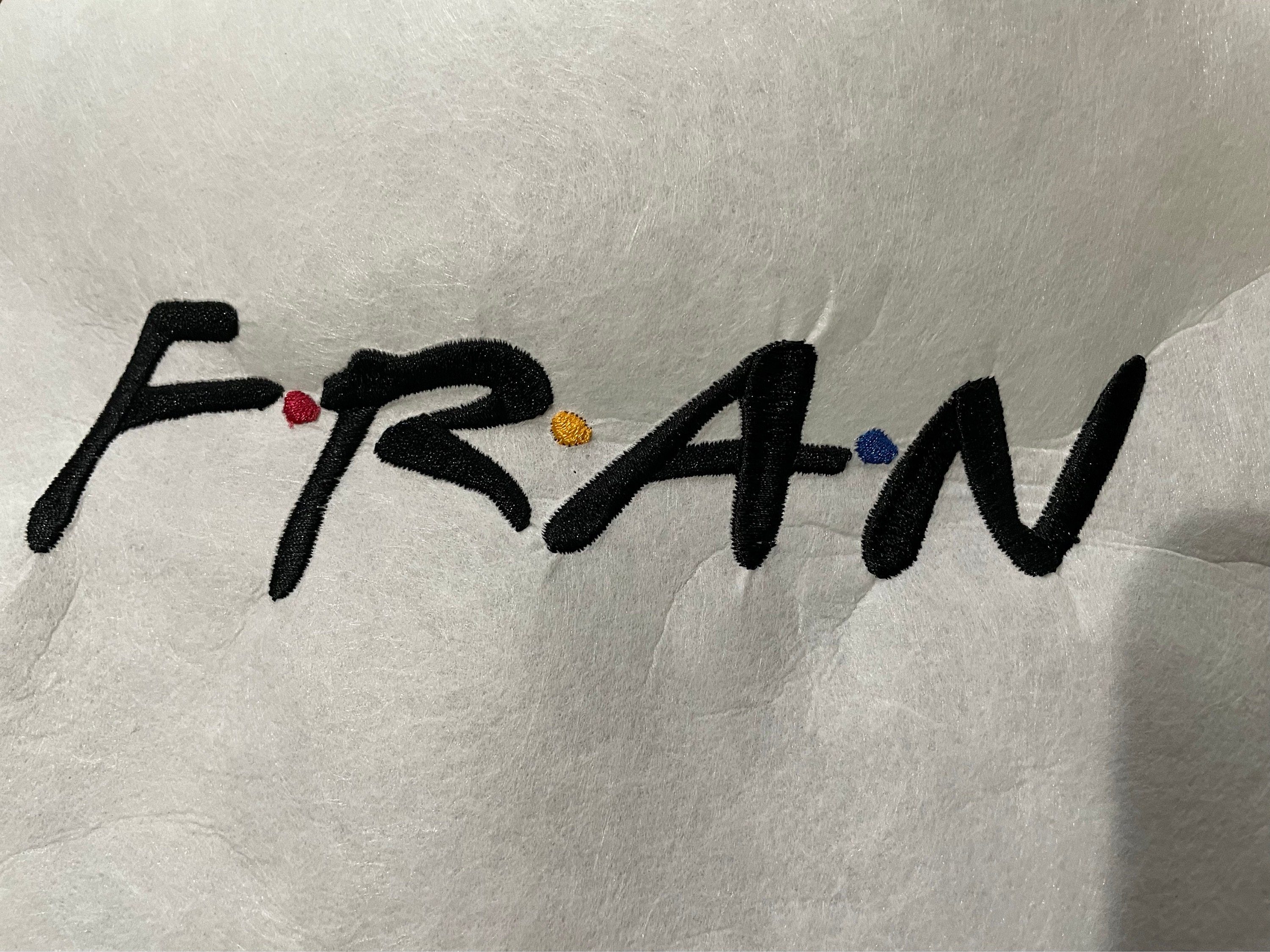 Customer photo for Friends - Embroidery font