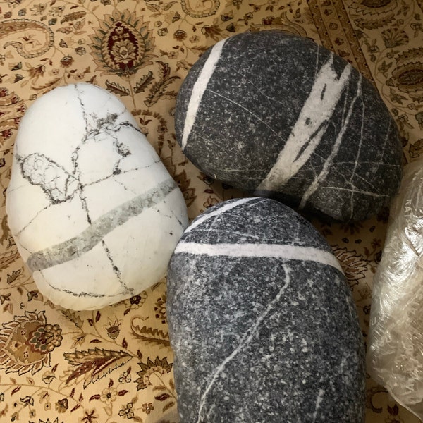 Set of 3 Cute Rocks Stone Pillows, Home Decoration, Pebble, Living ...