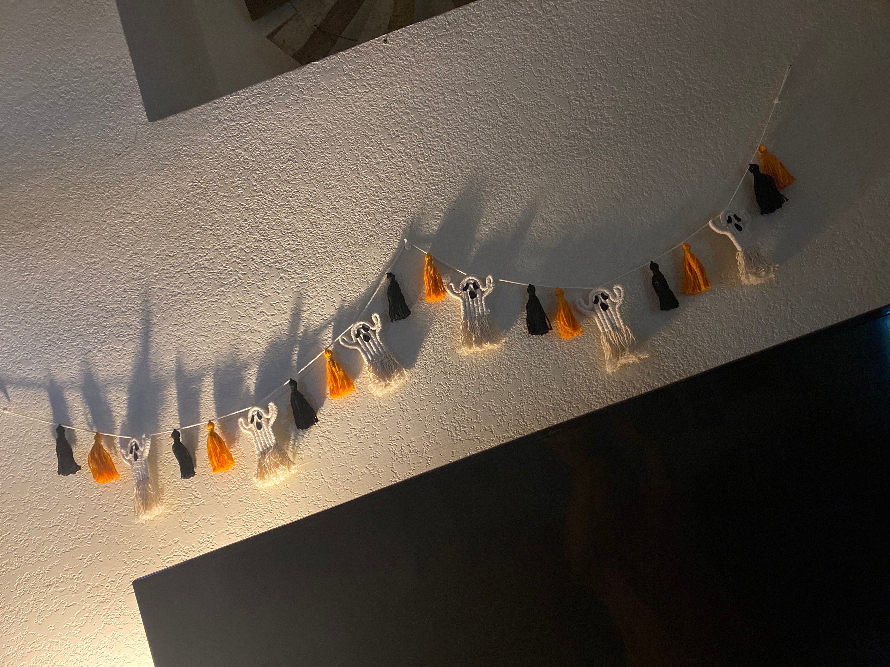 Halloween Decor, Macrame Halloween Decor, Scary Halloween, Halloween Garland, Halloween Dorm Decor, Boho Wall Art, Birthday Gift