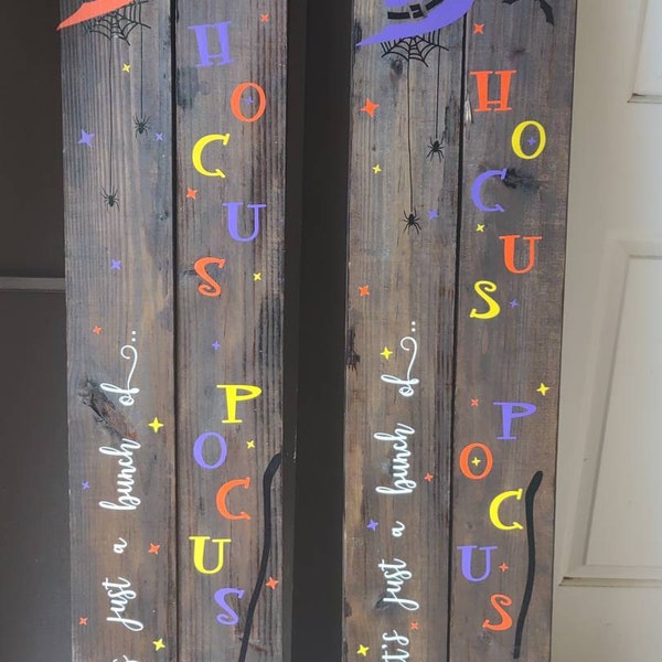 Hocus Pocus SVG, Halloween Porch Sign Cut File, Spooky Season Leaner ...