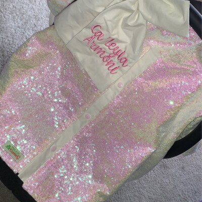 Sequin Car Seat Canopy/car Seat Cover/iridescent Sequin and - Etsy