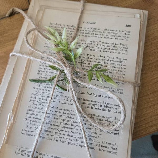 Vintage Book Table Decor, Next Chapter Themed Bridal Shower, Book Pages ...