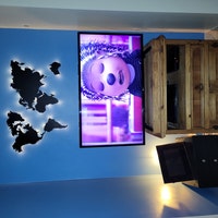 LED WORLD MAP / Wood World Map / Modern Home Decor / Led Wall Art / Led ...