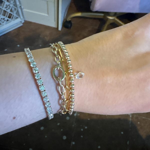 14K Yellow Gold-Filled Elastic Bead 6 3/4