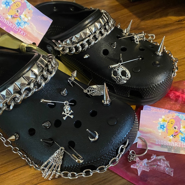 Goth crocs with spikes and chains exist – and the internet kind of likes  them